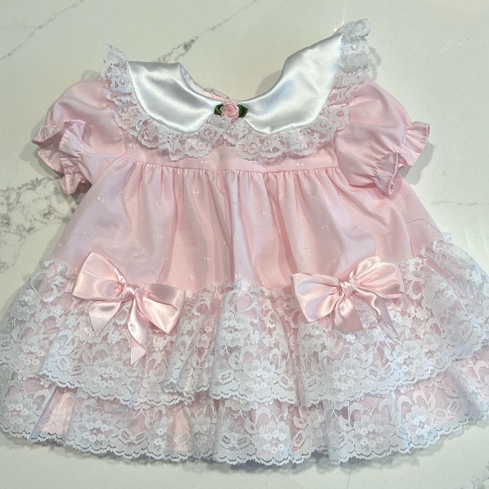 Vintage baby girl pink dress